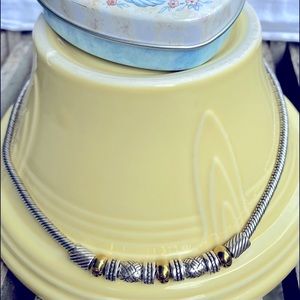 2-Tone Brighton Necklace — Classic Barrel Bead